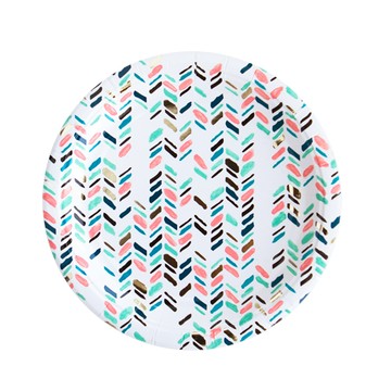 HARLOW & GREY 箭形繽紛 18cm 紙製圓盤│八入組 WS