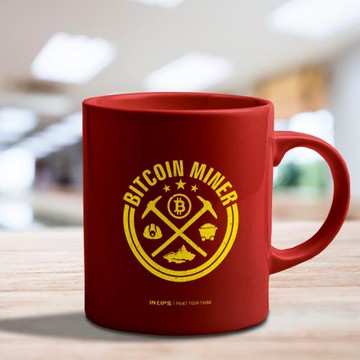 區塊鏈bitcoin礦工miner 日常辦公室陶瓷水杯美式馬克杯帶蓋勺