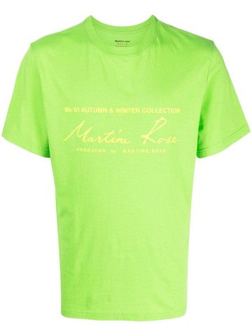 Martine Rose - logo-print cotton T-shirt - men - Cotton - XXS - Green