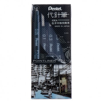 【 Pentel 飛龍 】POINTLINER代針筆5入套裝組 /套   -  多款可選