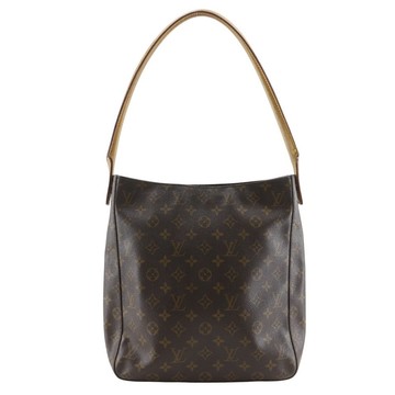 【日本直送】LOUIS VUITTON 路易威登 Looping GM 肩背包 M51145 Monogram 帆布 深棕色 MI0071 【二手】
