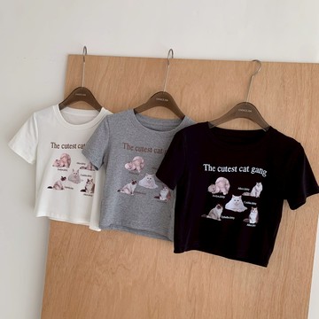 ISA_cutest cat!圖鑑 無法抗拒的正肩貓貓短tee_58016