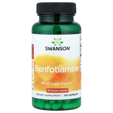 Swanson Vitamins, 苯磷硫胺，80 毫克，120 粒膠囊