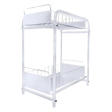 雙層抽屜收納置物架 窄款 F0613-01  22 x 36 x 40cm  白色  1個