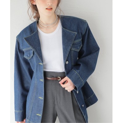 GANNI デニムジャケット　Rinse Denim Fitted Blazer