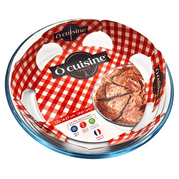 OCUISINE 耐熱玻璃蛋糕烤盤 23公分 1.5L  透明色  1個