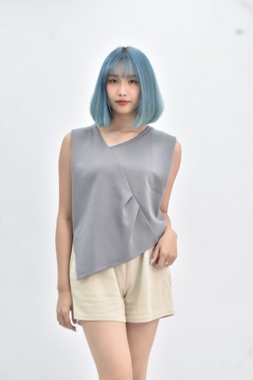(XL) rather 無袖灰色上衣