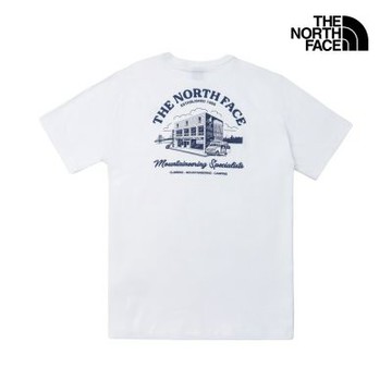 【The North Face 官方旗艦】北面男女款白色舒適休閒短袖T恤｜8JACFN4