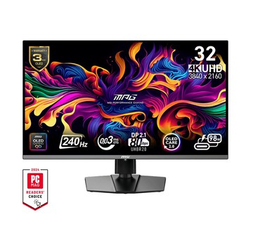 米特3C數位–MSI 微星 MPG 322URX QD-OLED 4K 240Hz 32吋HDR電競螢幕