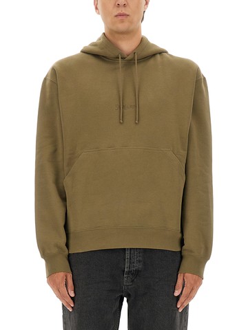 saint laurent hooded sweatshirt with logo