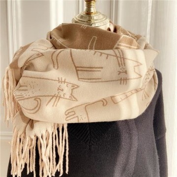 圍巾女冬季百搭可愛雙面長款仿羊絨春秋時尚加厚空調房披肩兩用