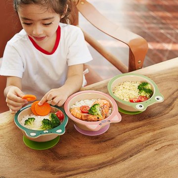 殼氏唯稻谷殼輔食碗兒童新生寶寶飯碗餐具防摔防滑訓練吸盤碗套裝