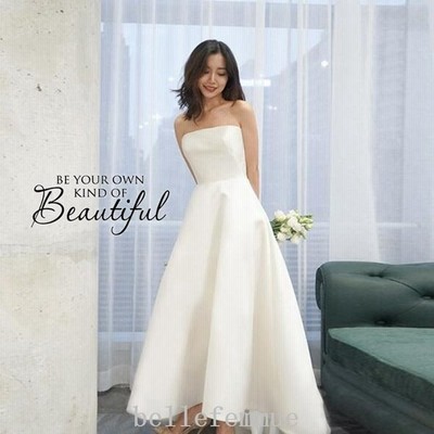 ウェディグドレス ミニドレス ミモレ丈 二次会 ドレス 花嫁 Wedding Dress パーティドレス 結婚式 ミニ 白ワンピース カジュアル 海外 通販 Lineポイント最大get Lineショッピング