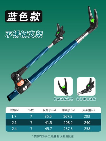 釣魚支架 筏竿支架 炮台支架 多功能炮台釣魚桿支架地插魚竿支架桿架後掛托桿手桿釣箱專用竿架『xy15187』