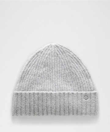 Ribbed-Knit Wide-Cuff Beanie Hat
