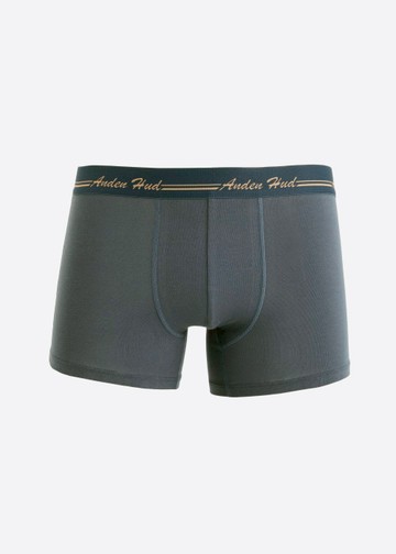 男款_Freedom．短版腰帶平口內褲(夜海藍-手寫Logo藍緊帶)