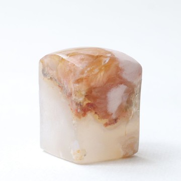 豆腐腦飄花瑪瑙印章刻印冰綠飄白客制姓名章個性客製