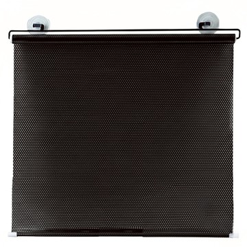 吸盤式自動伸縮遮陽簾  小(125 x 40cm)  黑色  1個