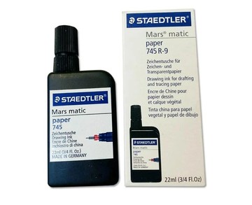 STAEDTLER 德國製造  針筆專用黑色墨水 MS745R9 容量22ml 針筆補充墨水