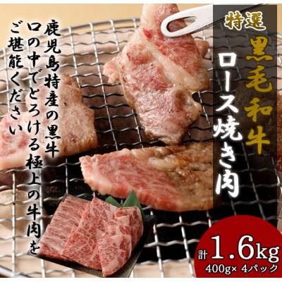 ふるさと納税 天城町 徳之島 天城町 特選 黒毛和牛 ロース 焼肉 用 計1.6kg (400g×4パック) 和牛 牛肉