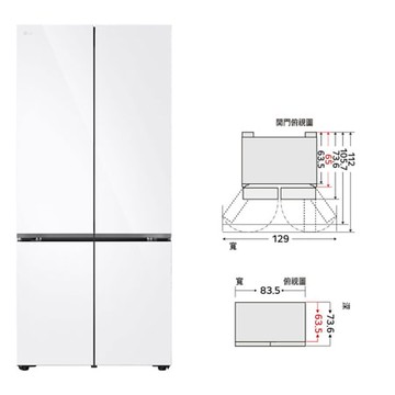 619公升 智慧變頻四門冰箱｜雲朵白 - GV-NB61WG