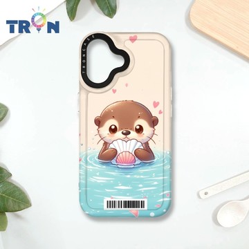 TRON IPHONE 16 一隻可愛的水獺貝殼系列 防摔 MAGSAFE 磁吸 太空載具殼 透白 手機殼