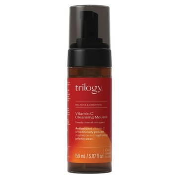 trilogy 台灣公司貨 維他命C雲柔淨亮洗顏慕斯  1個  150ml