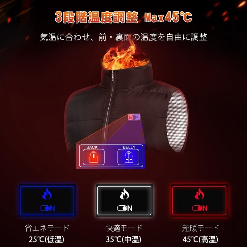 新色登場【30000mAhモバイルバッテリー付き】電熱ベスト ヒーター 電熱ジャケット ベスト 防寒着 加熱パネル9枚 3段階調温 ヒーターベスト 速暖 洗える 男女兼用 通販 LINEポイント最大0.5%GET | LINEショッピング 新色登場【30000mAhモバイルバッテリー付き】電熱ベスト ヒーター 電熱ジャケット ベスト 防寒着 加熱パネル9枚 3段階調温 ヒーターベスト 速暖 洗える 男女兼用 通販 LINEポイント最大0.5%GET | LINEショッピング