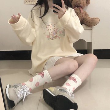 清倉！原創設計感小眾衛衣女早春季2024新款可愛長袖oversize上衣