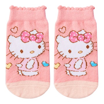 ONEDER 旺達棉品 凱蒂寶寶直版襪-愛心 9-14  9~14cm  愛心