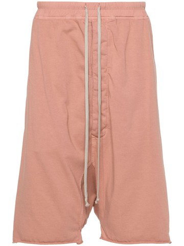 Rick Owens DRKSHDW - drop-crotch cotton track shorts - men - Organic Cotton - M - Pink