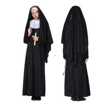 無用良品 修女裝 萬聖節服裝 萬聖節道具 鬼修女面具 透套 變裝派對 cosplay 化裝舞會 大人變裝服 大人服裝