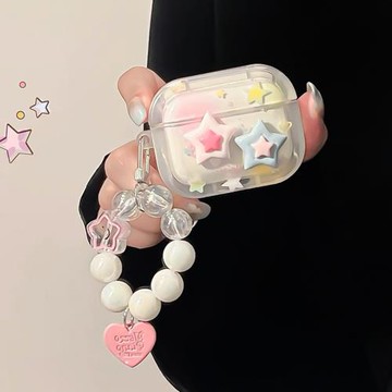韓風立體星星適用Baseus倍思E3耳機套M02透明W04軟WM05真無線藍牙WM02保護殼M2/W04+潮storm3無線耳機套wo43