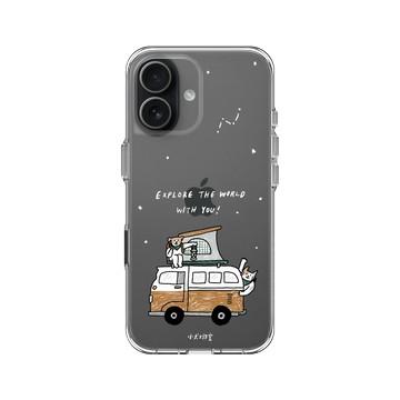 iPhone 17 Clear Case（相機按鈕） 透明 - 小犬工作室 The little K9s - 看山小犬：一起去露營吧