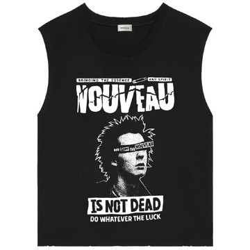 NOUVEAU NVV24101 IS NOT DEAD LOOSE SLEEVELESS 背心 (黑色)