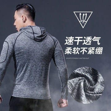 臺灣出貨健身服男跑步運動套裝緊身透氣速乾衣二件套拉鍊開衫立領連帽外套運動褲速乾運動套裝運動兩件套健身短褲運動套裝