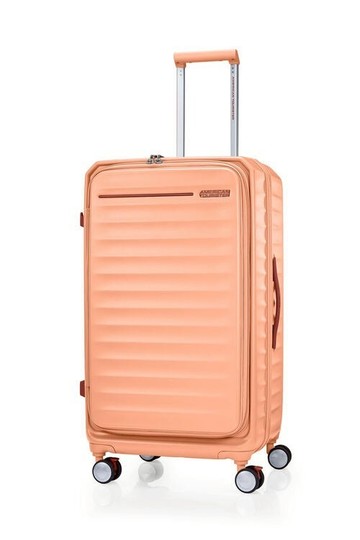 【SAMSONITE】女王節限定★American Tourister FRONTEC上掀前開 28吋 可擴充胖胖箱-橘色