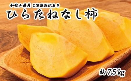 和歌山秋の味覚　平核無柿（ひらたねなしがき）　約7.5kg	※2024年10月上旬頃～2024年10月下旬頃順次発送（お届け日指定不可）