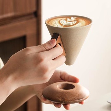 中古風陶瓷咖啡杯設計感小眾高顏值女士個人杯子套裝默認項無通用