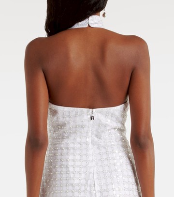 Rotate Bridal embellished halterneck minidress