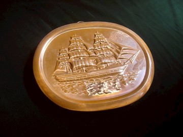 【老時光 OLD-TIME】早期二手韓國製銅雕壁飾掛飾