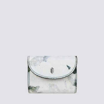 Coin Purse Leaf Pattern (PIPPA) 口金包 白色