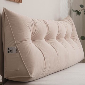 2025新三角床頭靠墊大靠背靠枕臥室床頭軟包護腰榻榻米靠墊可拆洗
