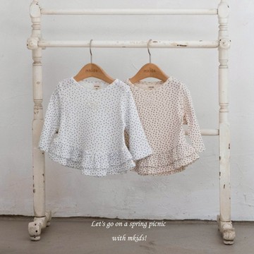 mkids春新品 溫柔碎花荷葉衫｜兒童襯衫 寶寶襯衫 女童上衣 嬰兒上衣 韓國童裝