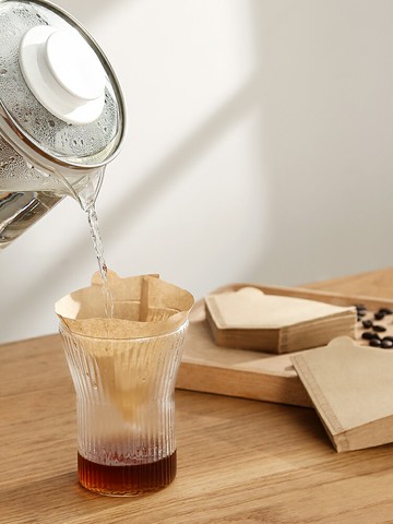 咖啡濾紙扇形咖啡過濾紙手沖v60掛耳咖啡粉過濾袋食品級圓型濾袋【雲木雜貨】