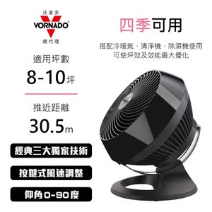 【VORNADO】渦流空氣循環機 660B-TW 黑
