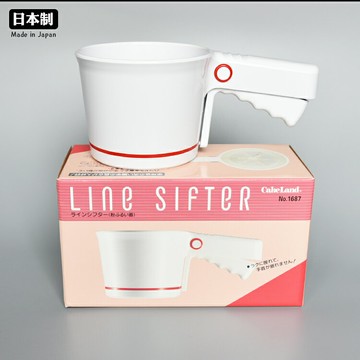 日本原裝進口cakeland面粉篩子手持烘焙用具超細不銹鋼過篩濾網杯