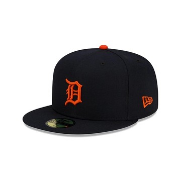 NEW ERA 男女款 棒球帽 59FIFTY MLB 球員帽 底特律老虎 海軍藍/橘_NE70654428