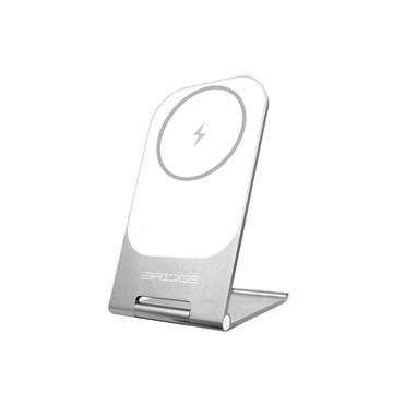 iBridge 15W 超輕薄金屬支架無線充電器旗艦版-白