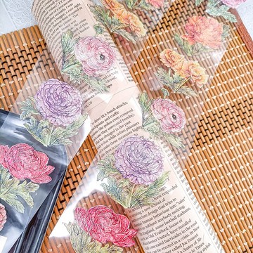 EF066 毛良艮Ranunculus Asiaticus / 裝飾膠帶 Masking Tape